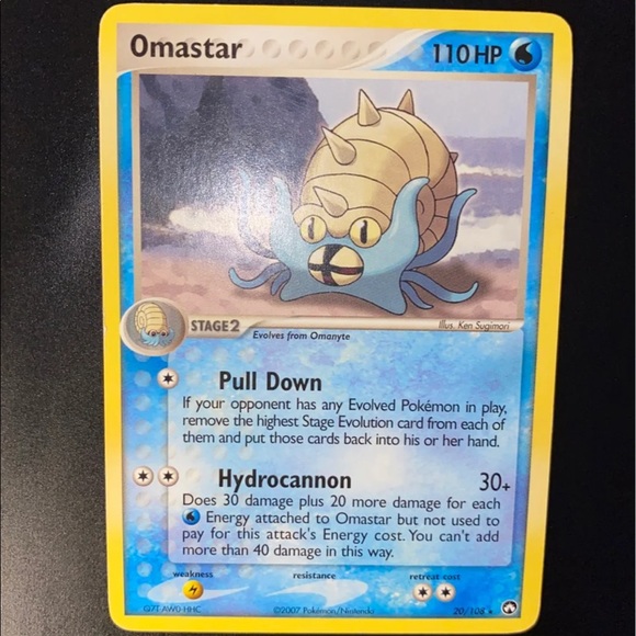 Pokemon | Toys | Omastar Rare Ex Power Keepers 208 2007 Psa New | Poshmark
